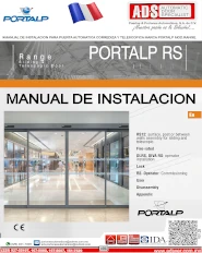 MANUAL DE INSTALACION PARA PUERTA AUTOMATICA CORREDIZA Y TELESCOPICA MARCA PORTALP MOD.RANGE